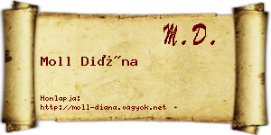 Moll Diána névjegykártya